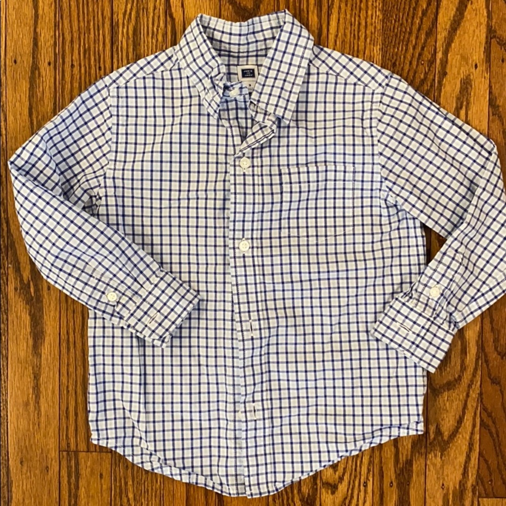 Janie & Jack Blue Check Button Down